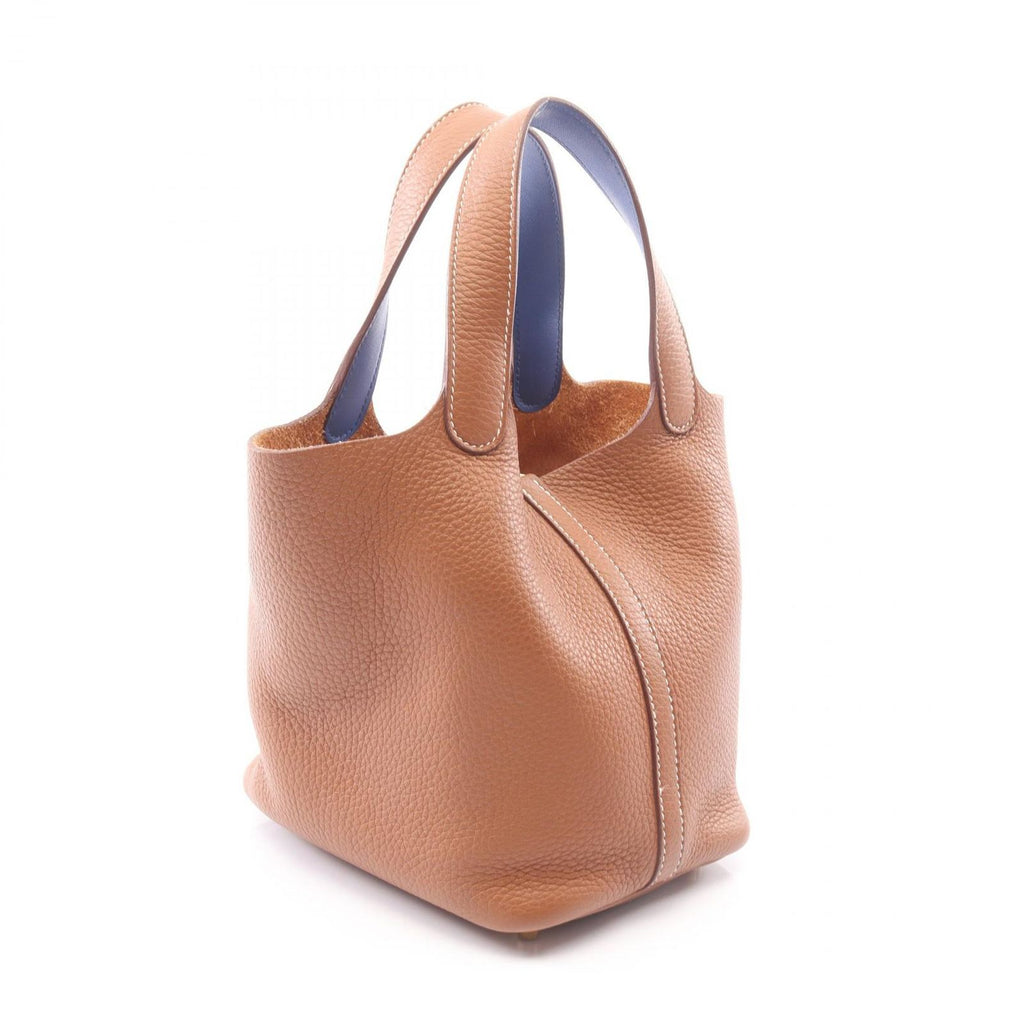 Hermes Handbag Picotin Lock PM ninela Gold Blue Leather — view 2
