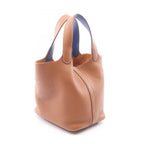 Hermes Handbag Picotin Lock PM ninela Gold Blue Leather — view 2