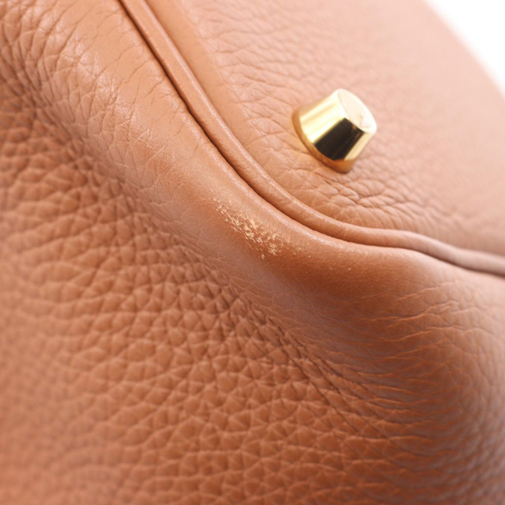 Hermes Handbag Picotin Lock PM ninela Gold Blue Leather — view 7