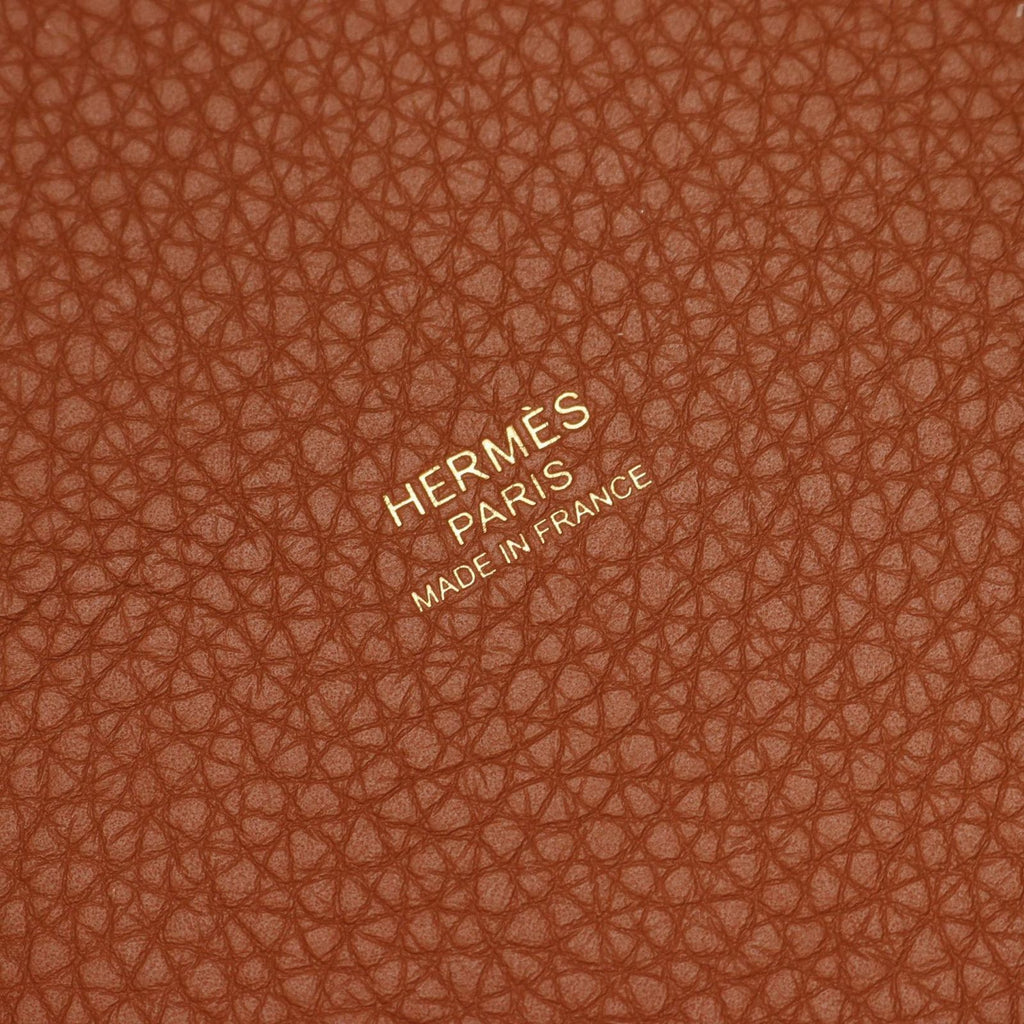 Hermes Handbag Picotin Lock PM ninela Gold Blue Leather — view 4