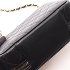 Chanel Shoulder Bag Quilted Vanity 2-Way Black Gold Lambskin Chain — view 9