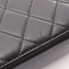 Chanel Shoulder Bag Quilted Vanity 2-Way Black Gold Lambskin Chain — view 6