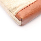 Fendi Shoulder Bag FF Logo Beige Canvas Leather — view 5