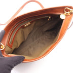 Fendi Shoulder Bag FF Logo Beige Canvas Leather — view 3