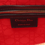 Dior Dio Handbag Ladydio Cannage 2-Way Black Leather Tote — view 4