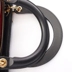 Dior Dio Handbag Ladydio Cannage 2-Way Black Leather Tote — view 6