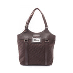 Dior Dio Tote tosnine Tobta Brown Canvas Leather