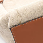 Loewe Tote Ofto Beige Brown Canvas Leather — view 8