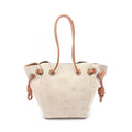 Loewe Tote Ofto Beige Brown Canvas Leather