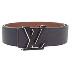 Louis Vuitton LV Optic 40 mm Belt Taurillon Leather Navy Brown Silver