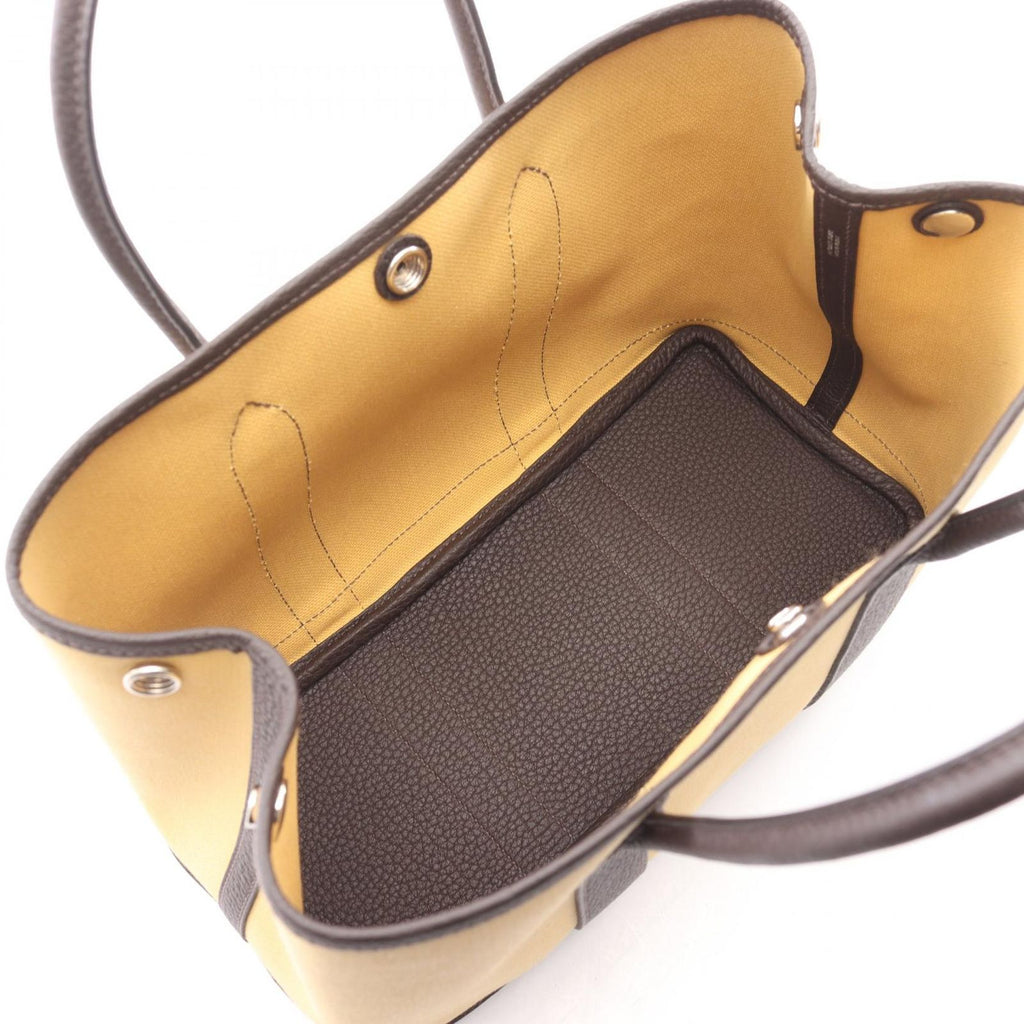 Hermes Tote Garden Party TPM Canvas Leather — view 3