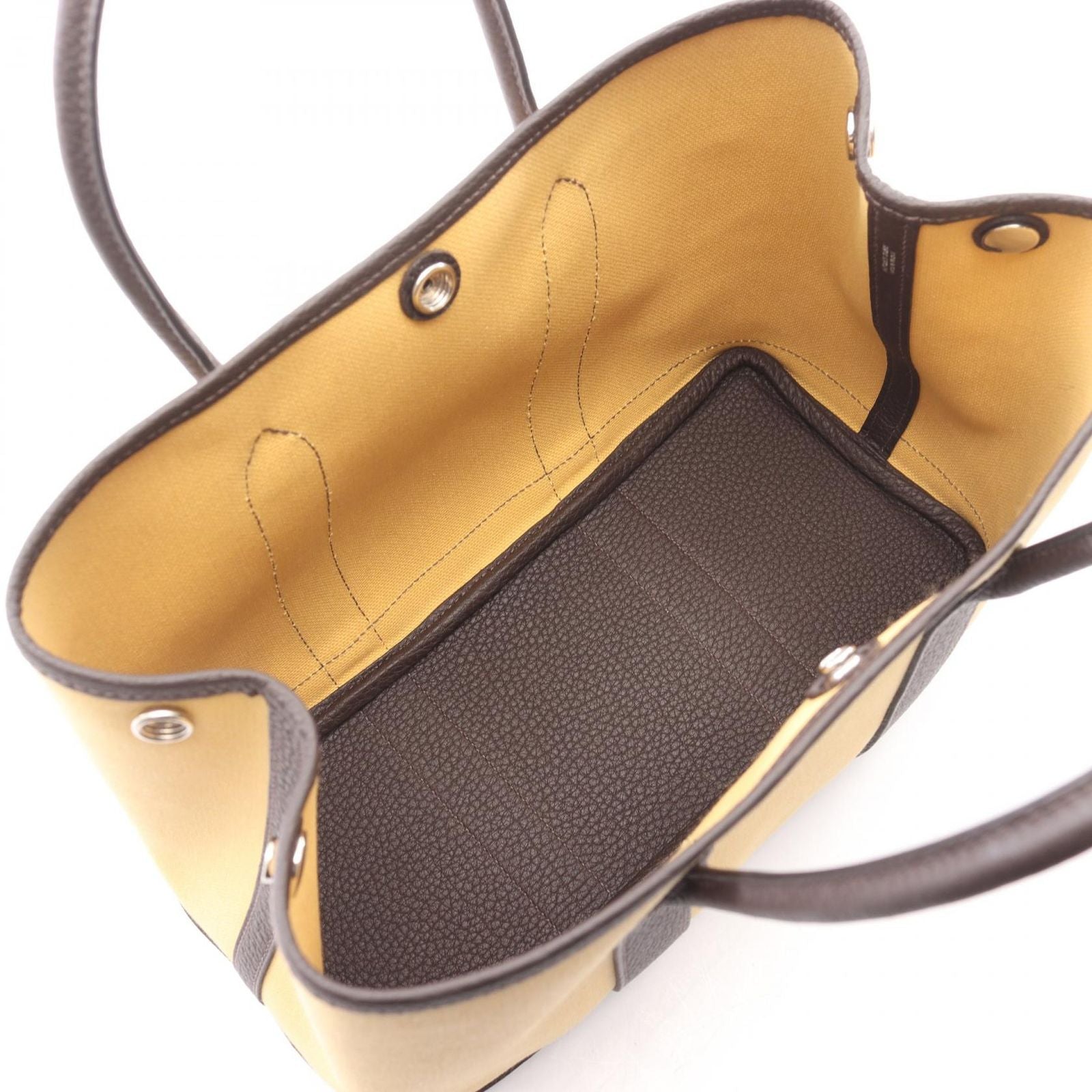 Hermes Tote Garden Party TPM Canvas Leather — view 3