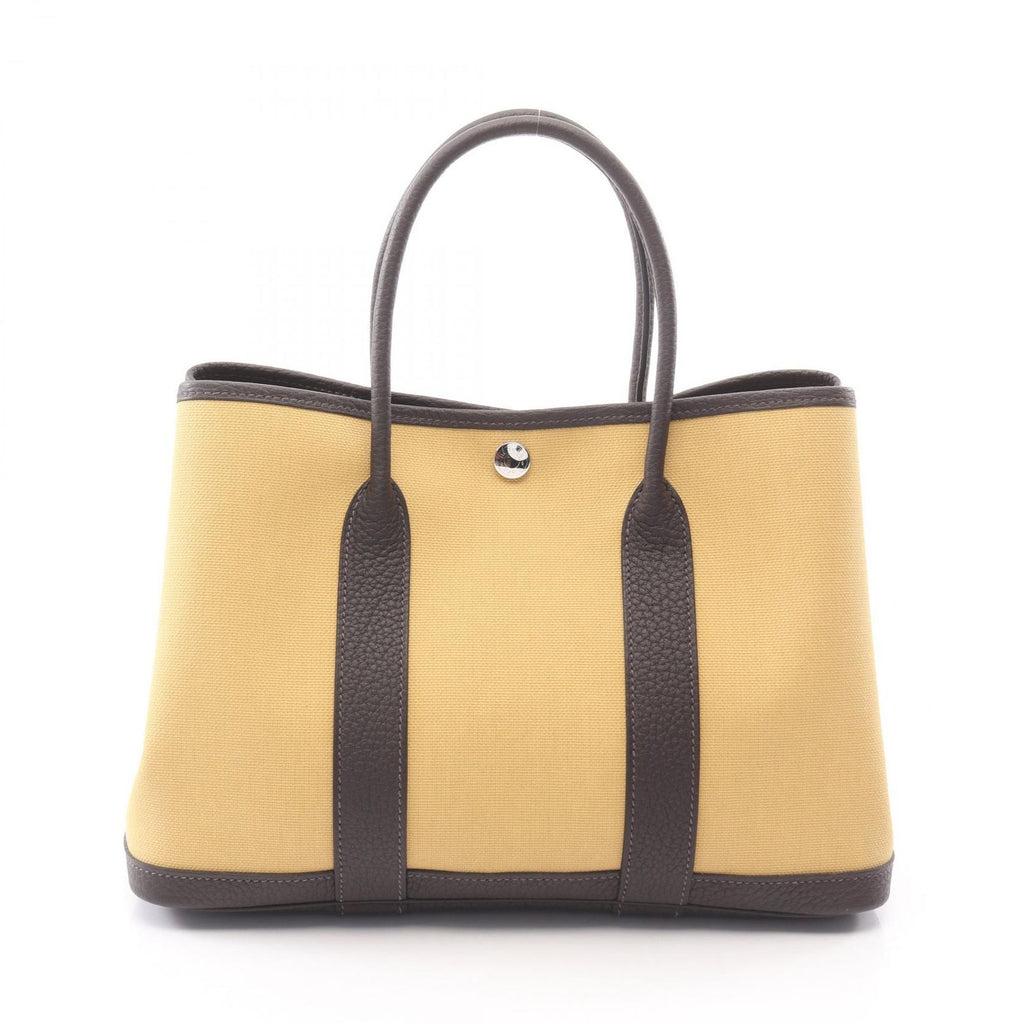 Hermes Tote Garden Party TPM Canvas Leather
