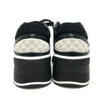 Chanel Sneakers CC Logo Mixed Fiber Shiny Calfskin &Suede Black — view 4
