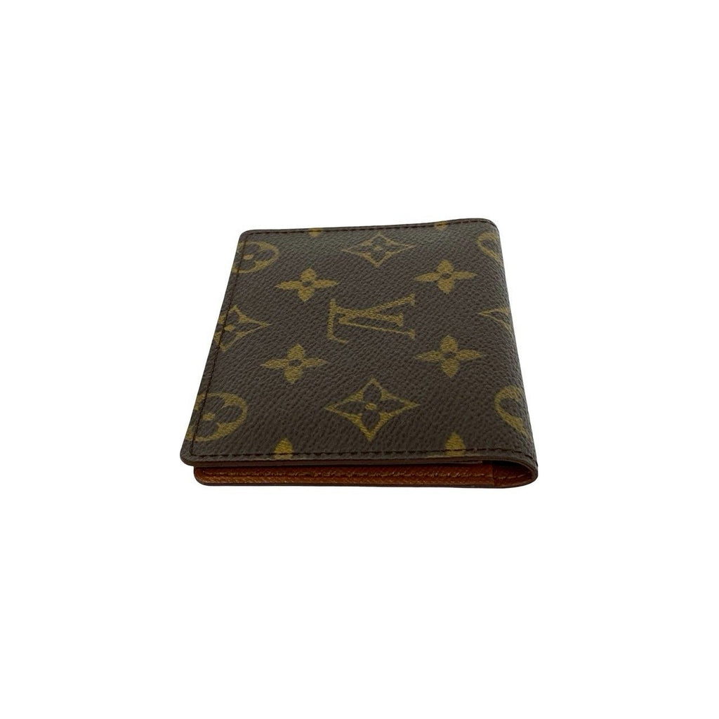 Louis Vuitton Vintage Porto 2 Cult Vertical Monogram Leather Pass Case Brown — view 5