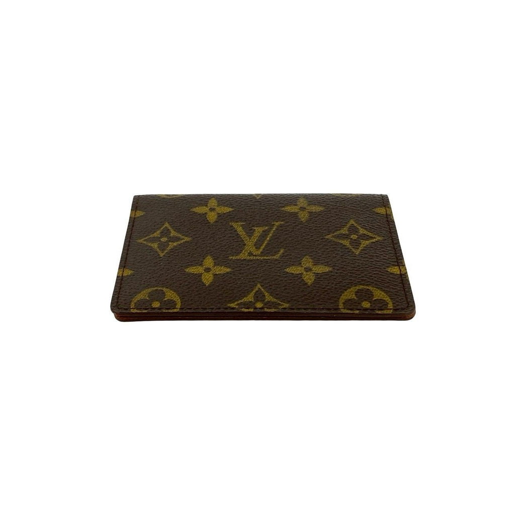 Louis Vuitton Vintage Porto 2 Cult Vertical Monogram Leather Pass Case Brown — view 6