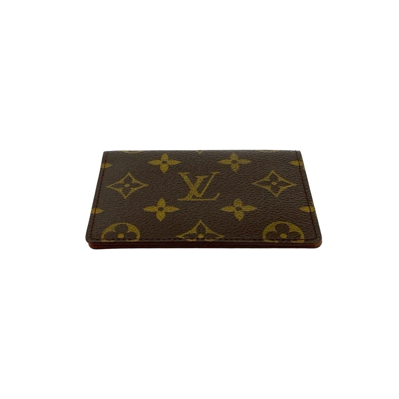 Louis Vuitton Vintage Porto 2 Cult Vertical Monogram Leather Pass Case Brown — view 6