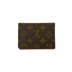 Louis Vuitton Vintage Porto 2 Cult Vertical Monogram Leather Pass Case Brown — view 2