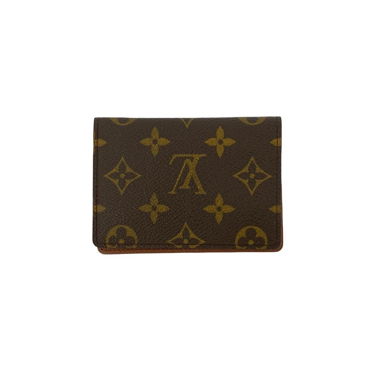 Louis Vuitton Vintage Porto 2 Cult Vertical Monogram Leather Pass Case Brown — view 2