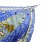 Hermes Heaven Carre Plisse Varangues Pleats Blue Light Multicolor Scarf — view 8