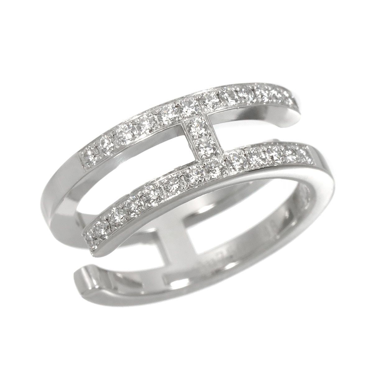 Hermes Arianne Che D'ancre 48 Ring Diamond 18k WG White Gold