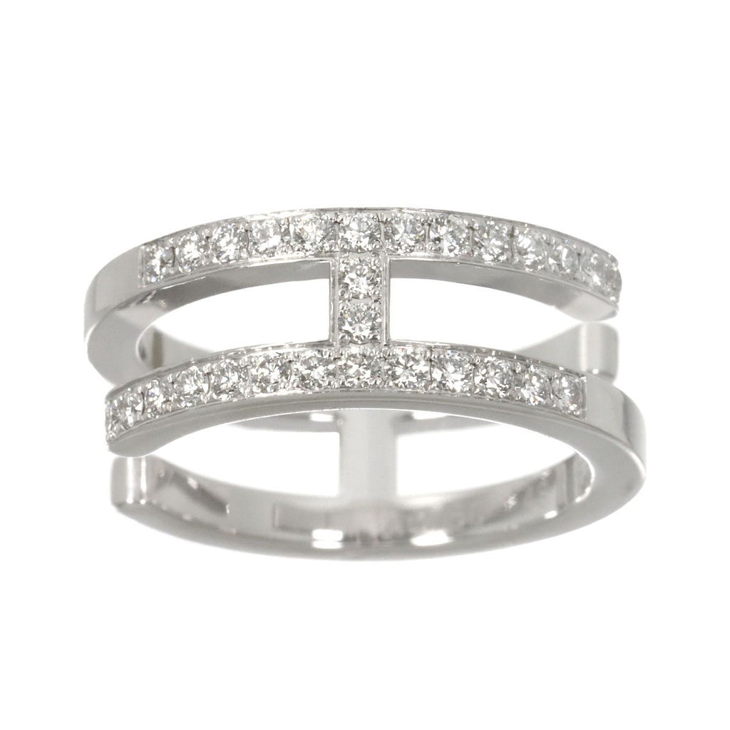 Hermes Arianne Che D'ancre 48 Ring Diamond 18k WG White Gold