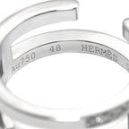 Hermes Arianne Che D'ancre 48 Ring Diamond 18k WG White Gold