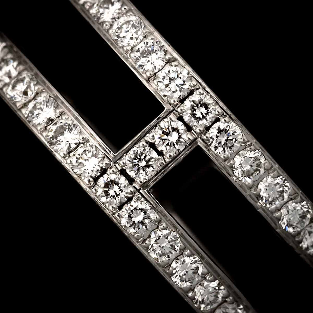 Hermes Arianne Che D'ancre 48 Ring Diamond 18k WG White Gold