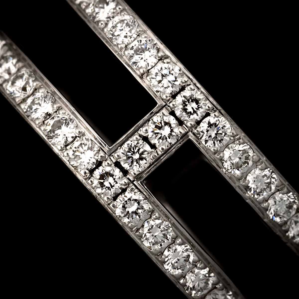 Hermes Arianne Che D'ancre 48 Ring Diamond 18k WG White Gold