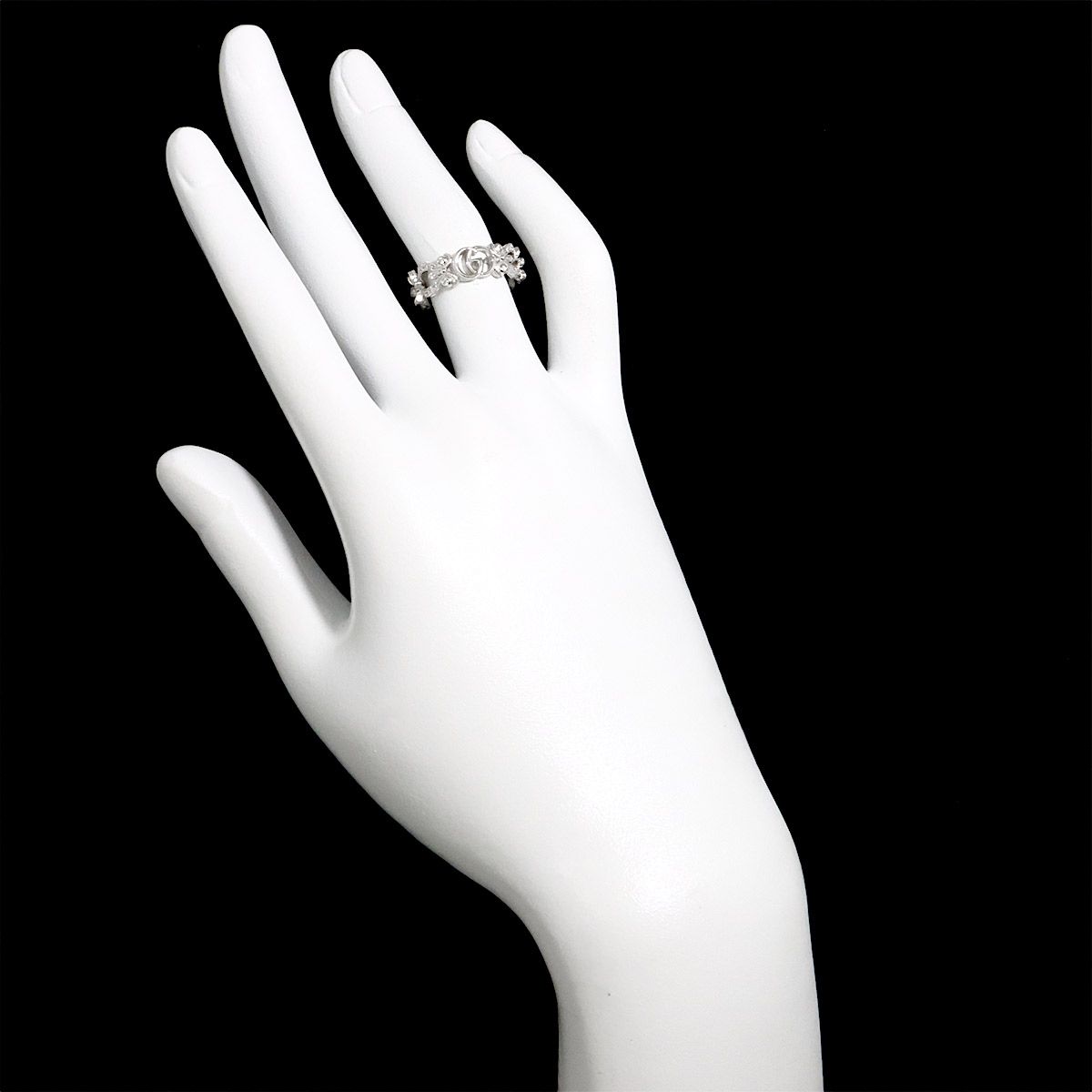 Gucci Flora Ring Diamond 18k WG White Gold