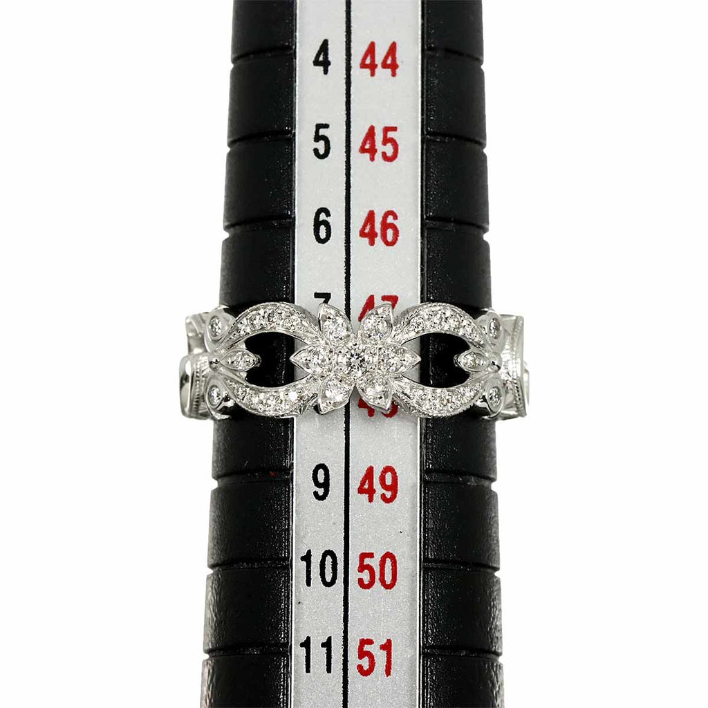 Gucci Flora Ring Diamond 18k WG White Gold