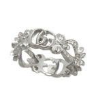 Gucci Flora Ring Diamond 18k WG White Gold