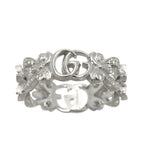 Gucci Flora Ring Diamond 18k WG White Gold