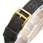 Hermes Kelly Watch Vintage Gold Black Quartz Cadena — view 9