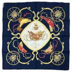 Hermes Scarf Carre 90 Spring Navy — view 3