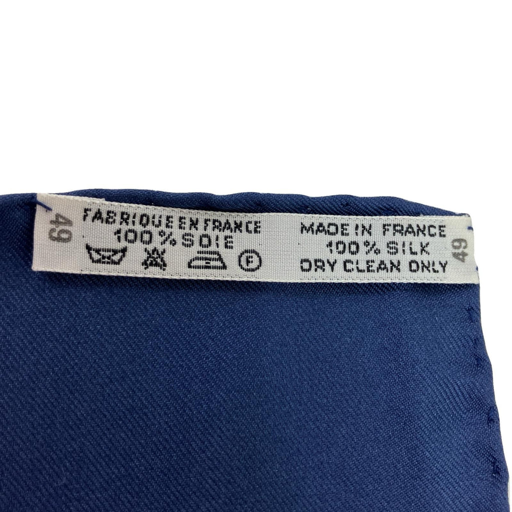 Hermes Scarf Carre 90 Spring Navy — view 6