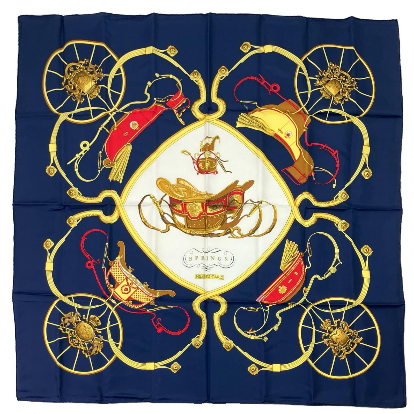 Hermes Scarf Carre 90 Spring Navy — view 2