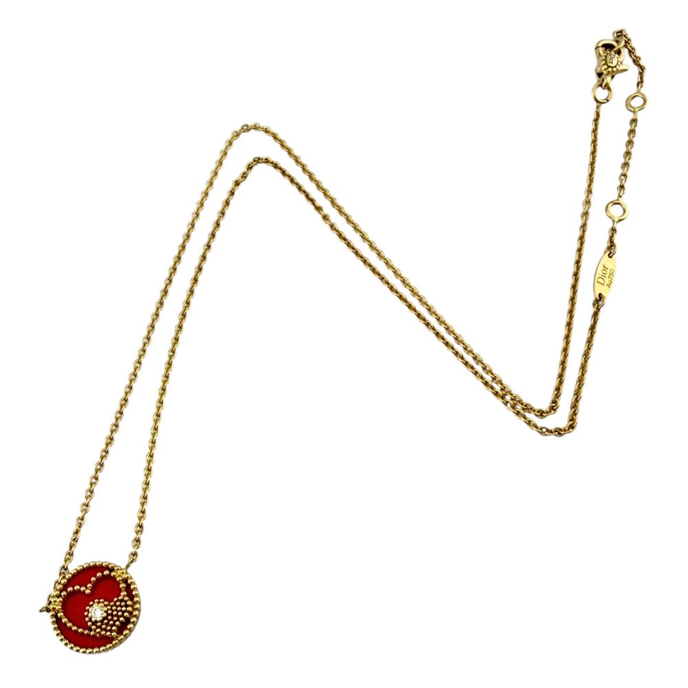 Dior Rose Devan Coule Necklace 18k Gold Diamond — view 8