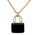 Hermes Constance Necklace 18k Gold Black Jade — view 3