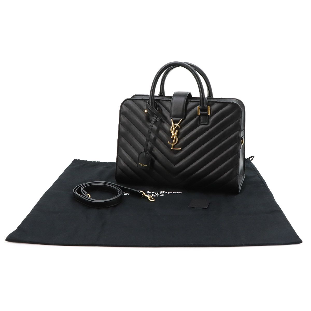 Saint Laurent Cabas 2-Way Bag Leather Black — view 2