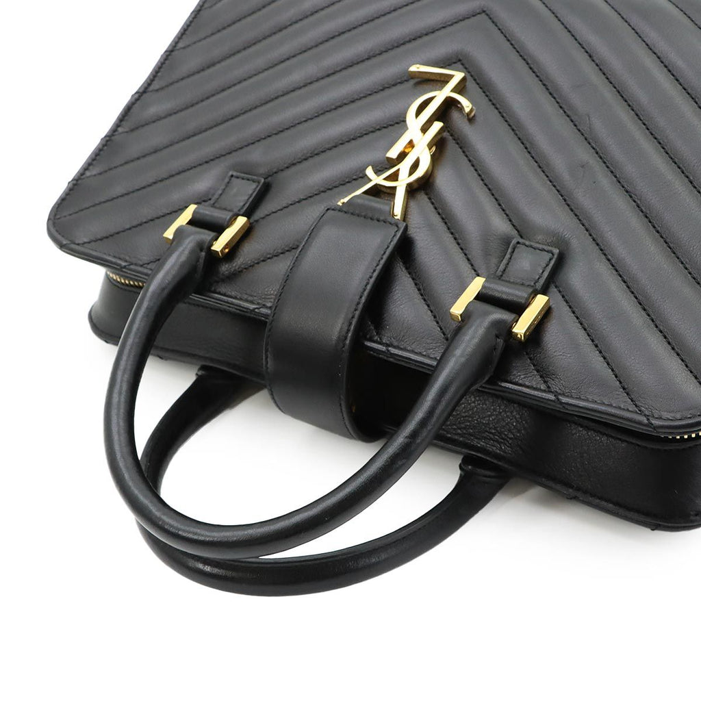 Saint Laurent Cabas 2-Way Bag Leather Black — view 6
