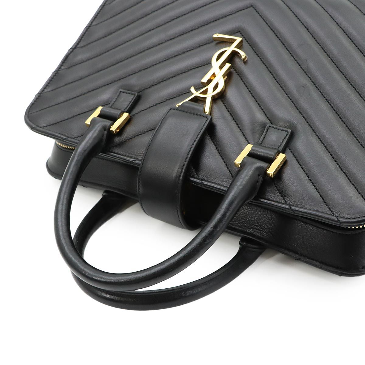 Saint Laurent Cabas 2-Way Bag Leather Black — view 6