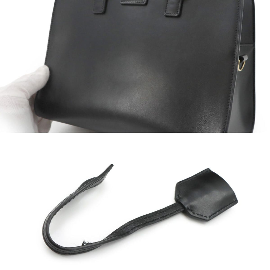 Saint Laurent Baby Cabas 2-Way Hand Shoulder Bag Leather Black — view 8