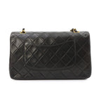Chanel Quilted 25 Chain Shoulder Bag Lambskin Black Gold Vintage — view 3