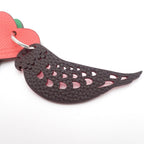 Hermes Petit Ash Key Sling Bag Charm Unseparable Parrot Heart Red Green Pink — view 6
