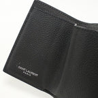 Saint Laurent Origami Tiny Wallet YSL Logo Trifold Calf — view 6