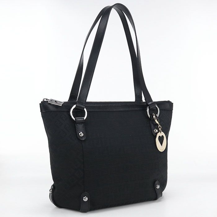 Fendi Zucchino Tote Canvas Leather