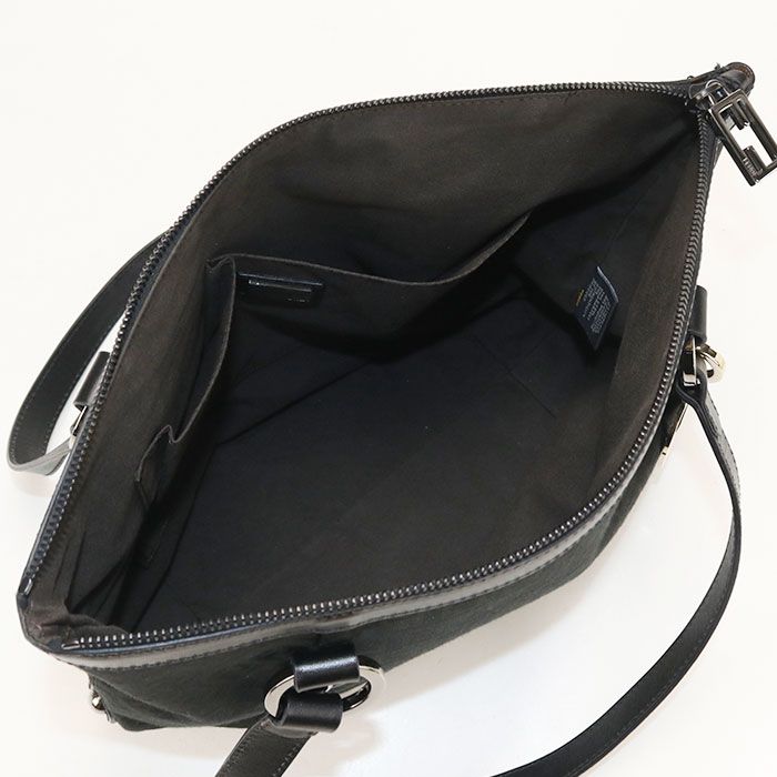 Fendi Zucchino Tote Canvas Leather — view 3