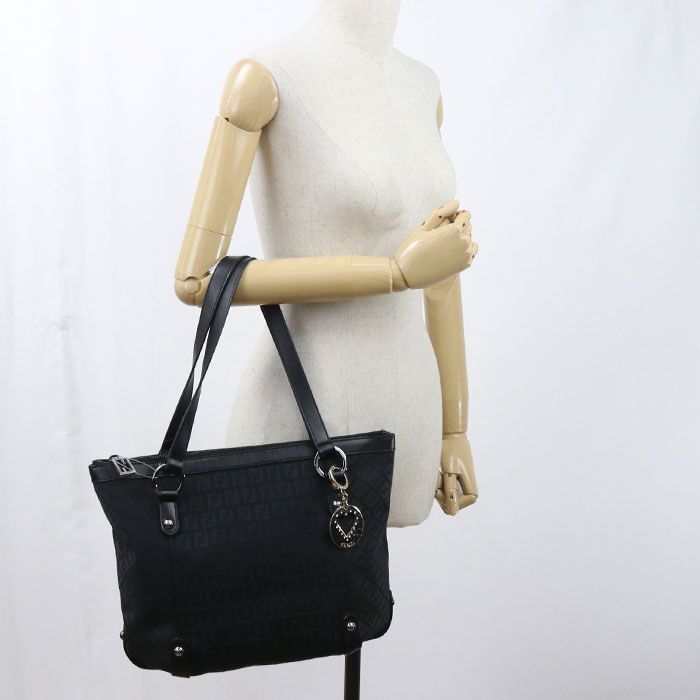 Fendi Zucchino Tote Canvas Leather — view 8
