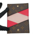Louis Vuitton Card Case Holder Slim Monogram Pink Pearl Rose Red — view 6